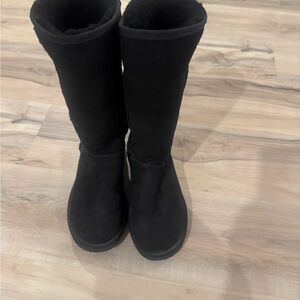 UGG Classic Tall Black Suede Winter Boots